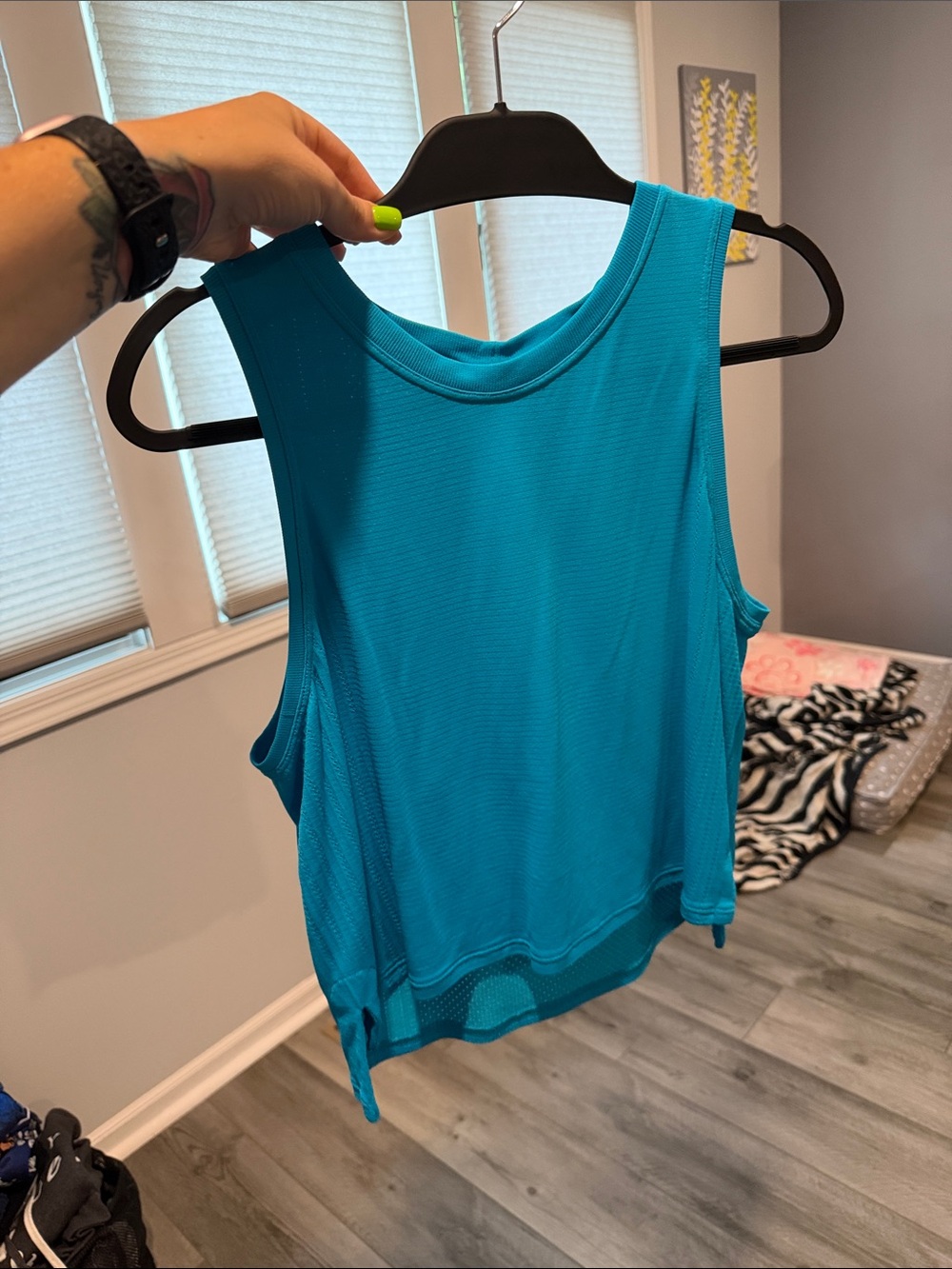 Teal Sleeveless Athletic Tank Top - Women's